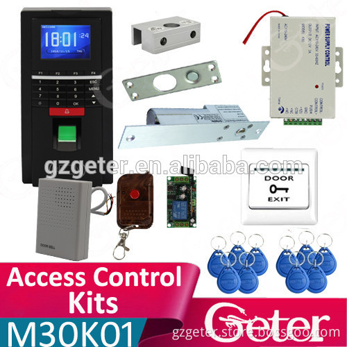 Fingerprint Door Access Control System Kits DIY Package for without frame Glass Door
